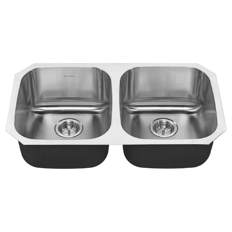 Portsmouth 32 x 18-Inch Stainless Steel Undermount Double-Bowl Kitchen Sink