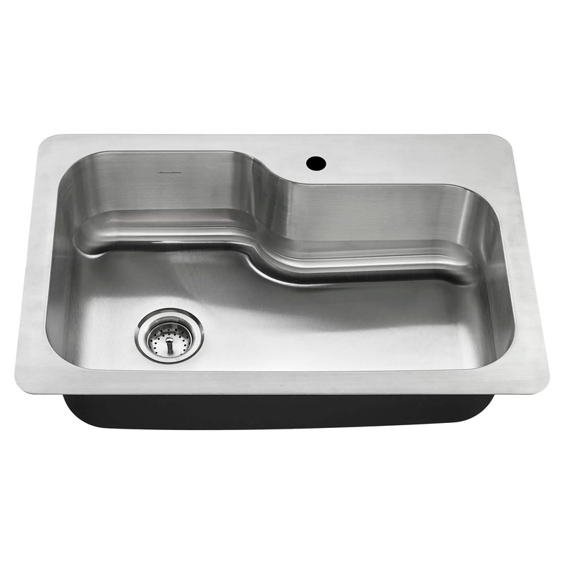 Raleigh 33 x 22-Inch Stainless Steel Drop-In or Undermount Single-Bowl Residential Kitchen Sink With Dual-Spray Faucet
