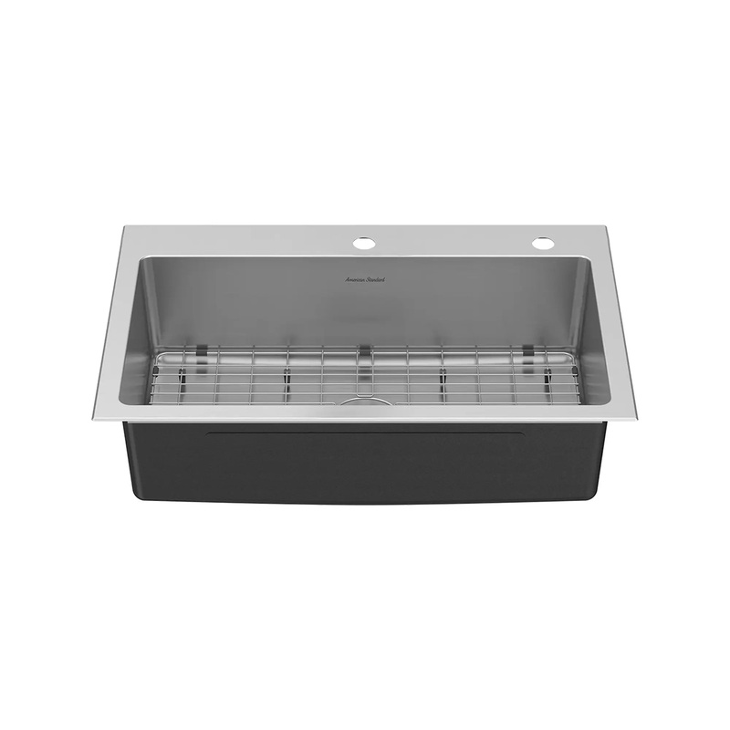 Raviv Pull-Down Faucet and 33-Inch Stainless Steel Single-Bowl Kitchen Sink Kit