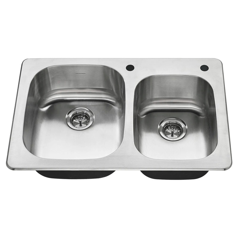Sullivan Offset Stainless Steel 2-Hole Topmount Double-Bowl Kitchen Sink