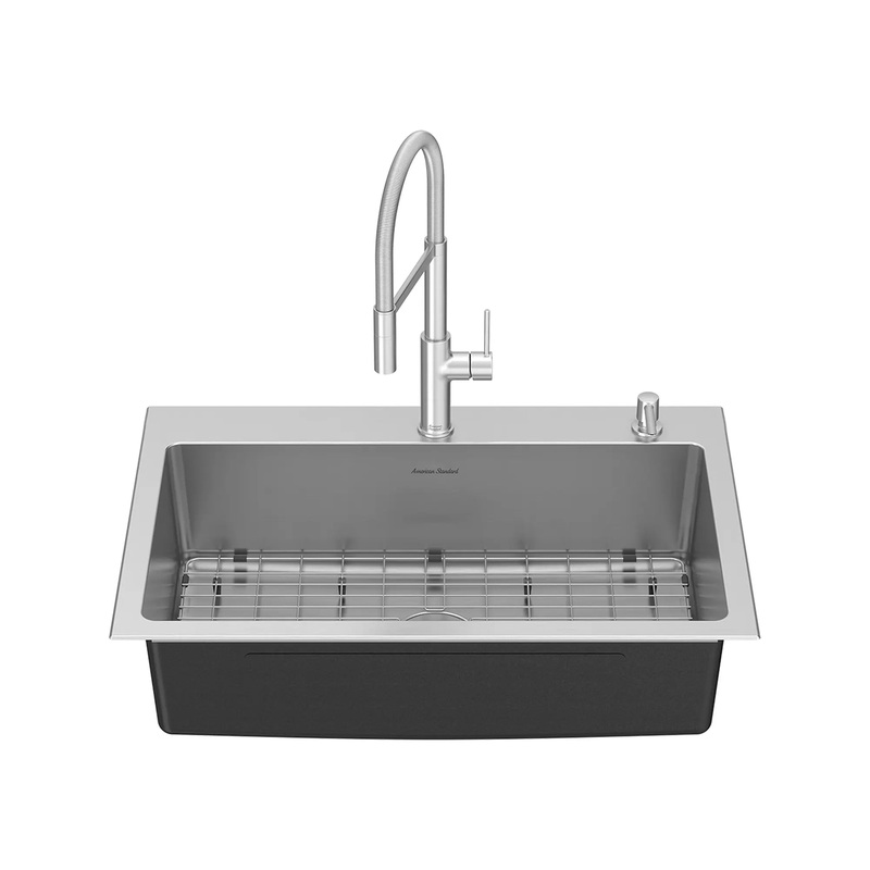 Tamarind 33 x 22-Inch Stainless Steel Single-Bowl 1-Hole Kitchen Sink and Faucet