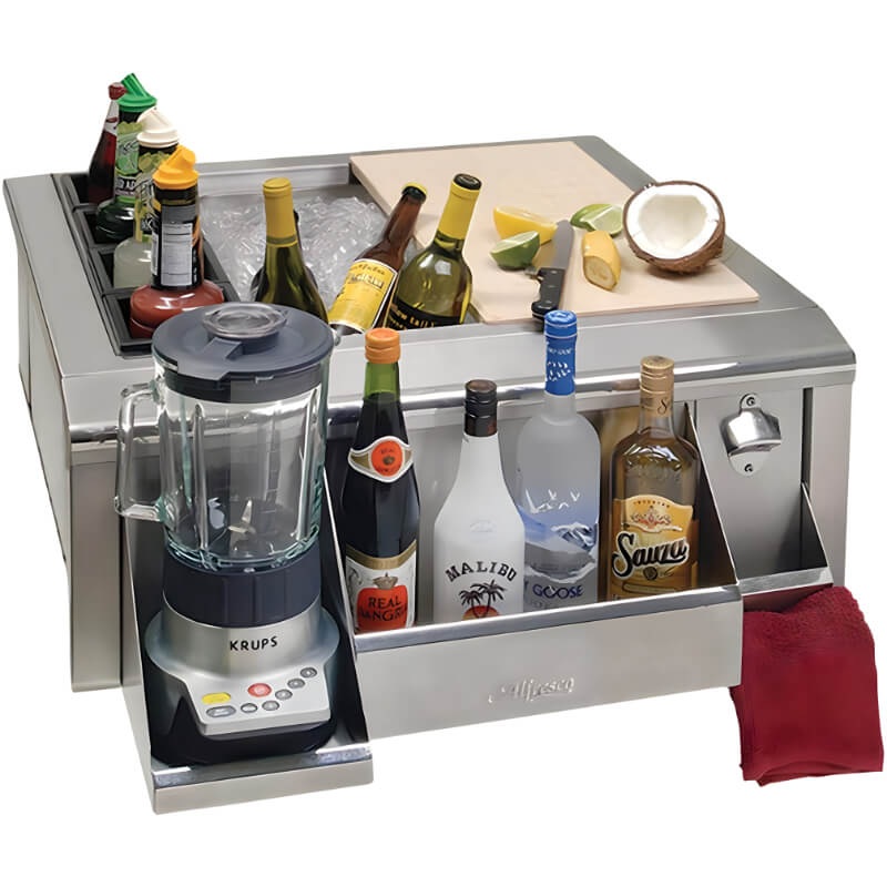 Alfresco 30-Inch Versa Apron Sink with Marine Armour & Bartending Package