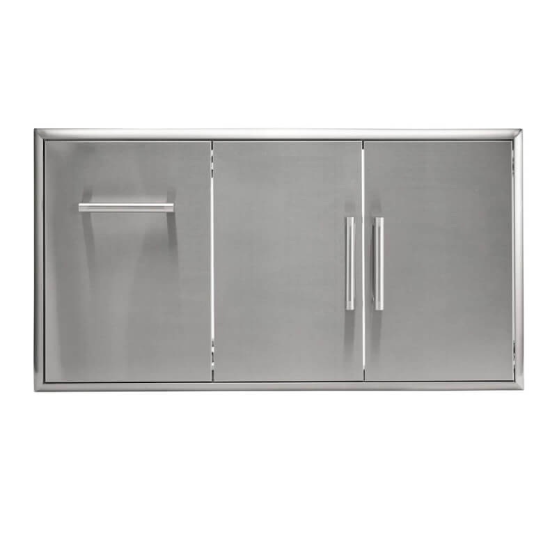 Coyote 45 Inch Double Access Door & Roll Out Trash Bin Combo - C3-CDPOD
