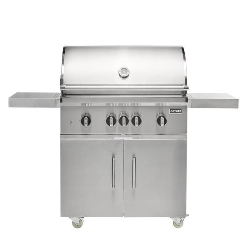 Coyote SL-Series 36-Inch 4-Burner Gas Grill With Sear Infrared Burner & Rotisserie