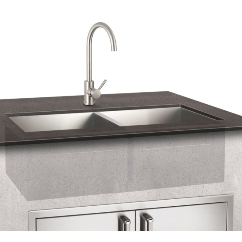 Fire Magic Double Sink and Mixer Faucet | 3837