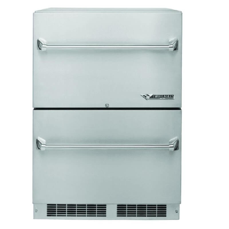 Twin Eagles 24-Inch Outdoor Rated Double Drawer Refrigerator - TERD242-G