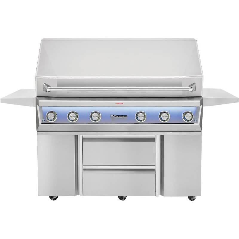 Twin Eagles Eagle One 54-Inch 4-Burner Gas Grill with Sear Zone & Two Infrared Rotisserie Burners On Deluxe Cart