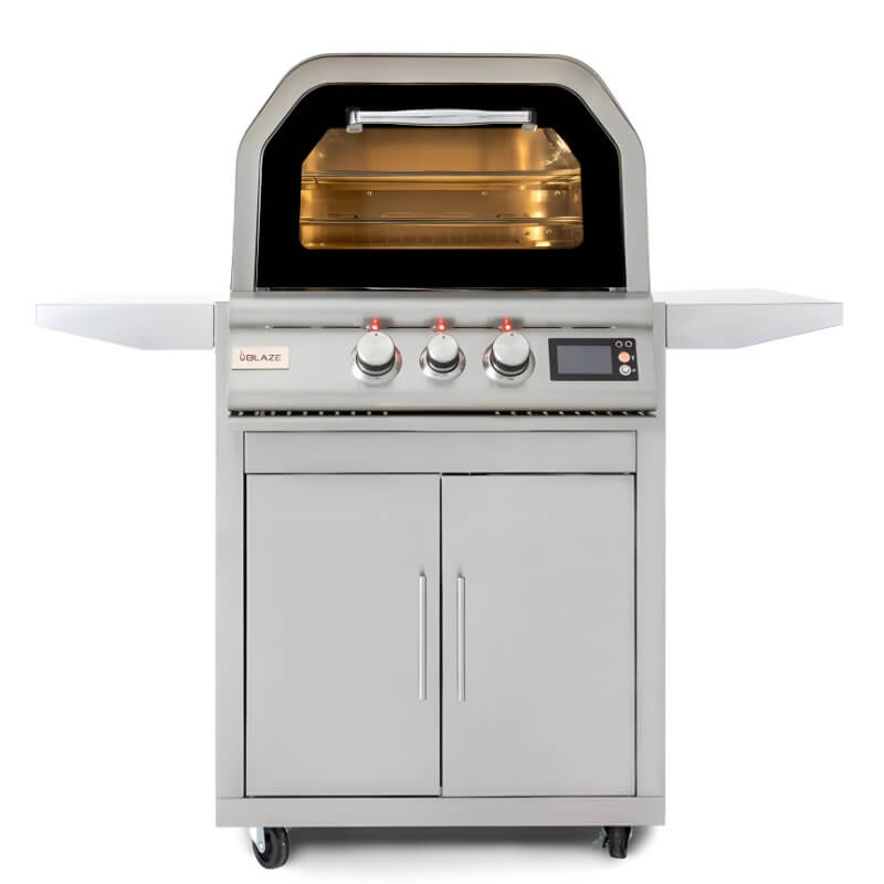 Blaze 26-Inch Freestanding Outdoor Pizza Oven With Rotisserie & Cart