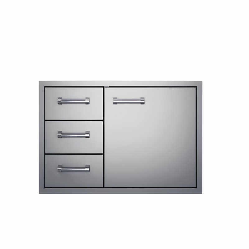 Delta Heat 30-Inch Stainless Steel Access Door & Triple Drawer Combo - DHDD303-B