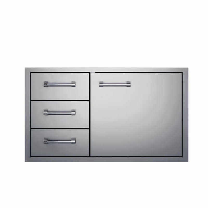Delta Heat 36-Inch Stainless Steel Access Door & Triple Drawer Combo - DHDD363-B