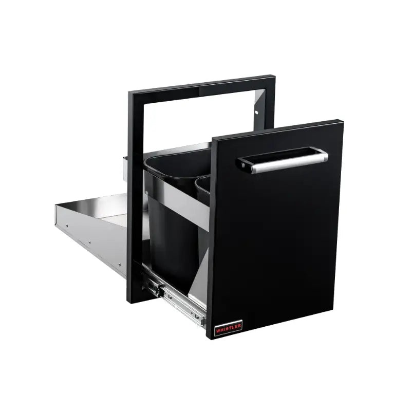 Whistler Black 22-Inch 2-Bin Trash Drawer