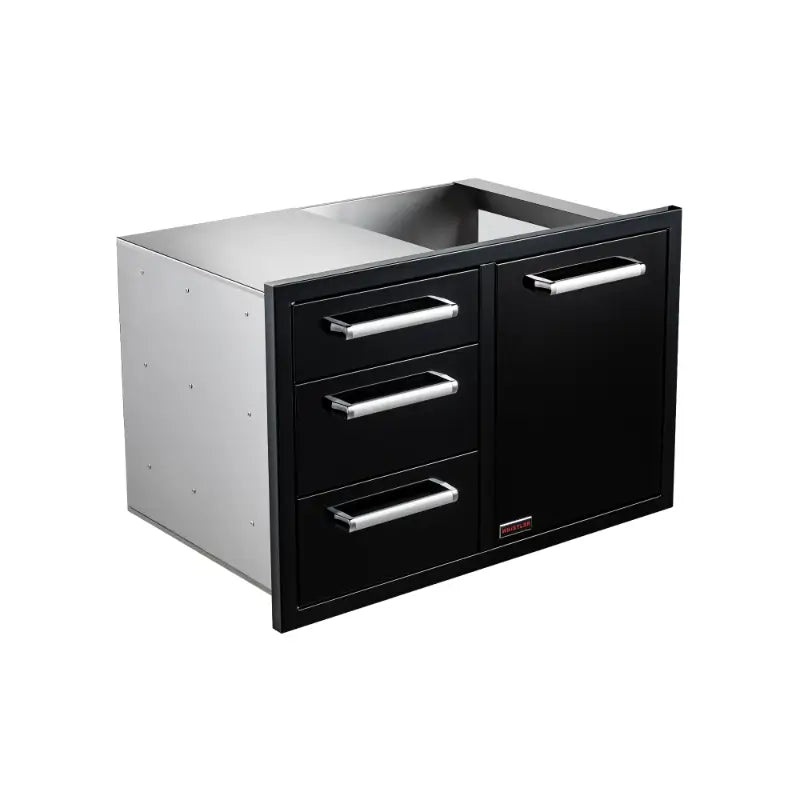 Whistler Black 33-Inch Triple Drawer & Trash Drawer Combo