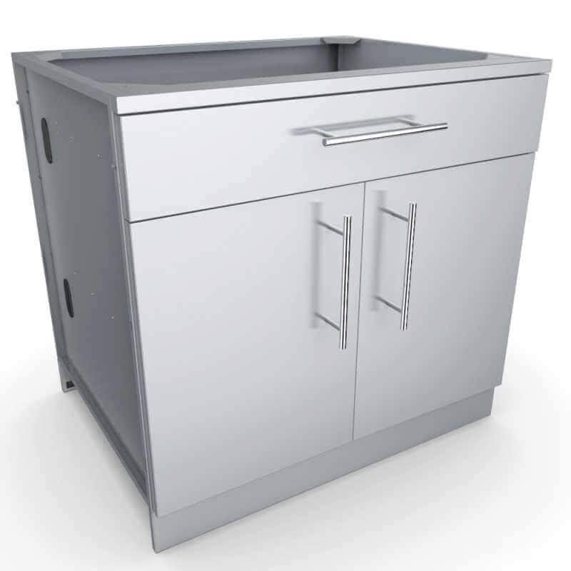 Sunstone 36-Inch Double Door Base Cabinet w/ Single Drawer or False Panel