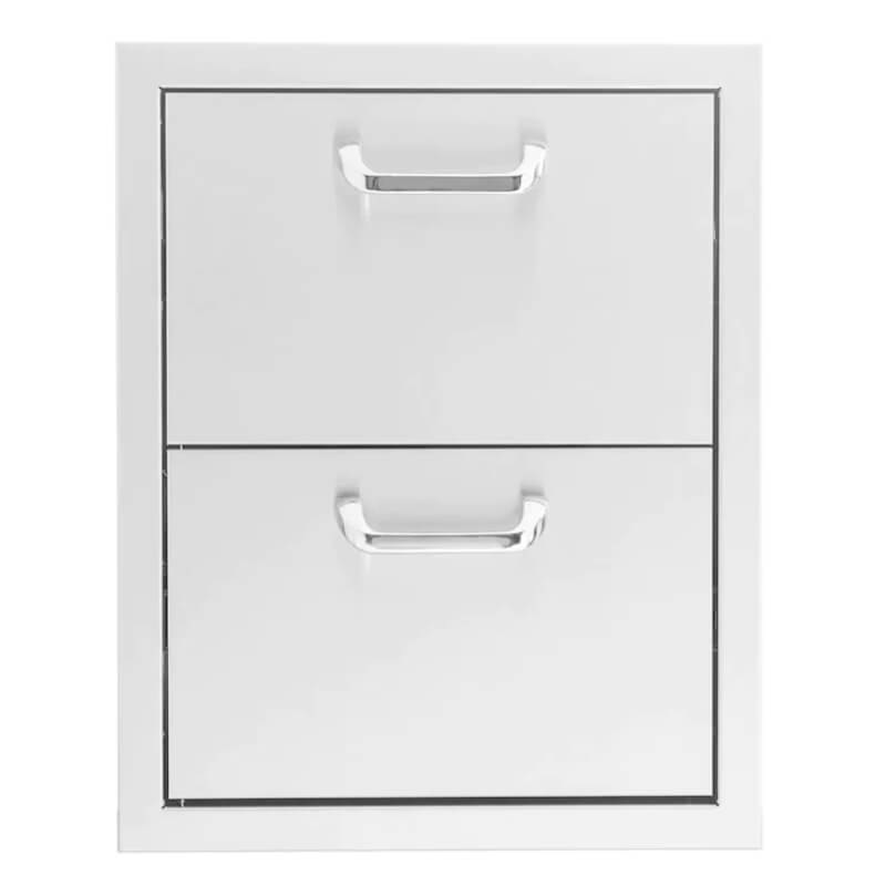 PCM 260 Series 16-Inch Stainless Steel Double Access Drawer - Traditional
