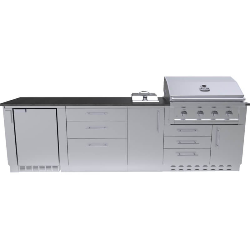 Sunstone Brazos 10 Ft Grill & Bar Sink Outdoor Kitchen Package