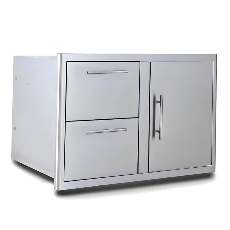 Blaze 32 Inch Stainless Steel Access Door And Double Drawer Combo - BLZ-DDC-R-LTSC