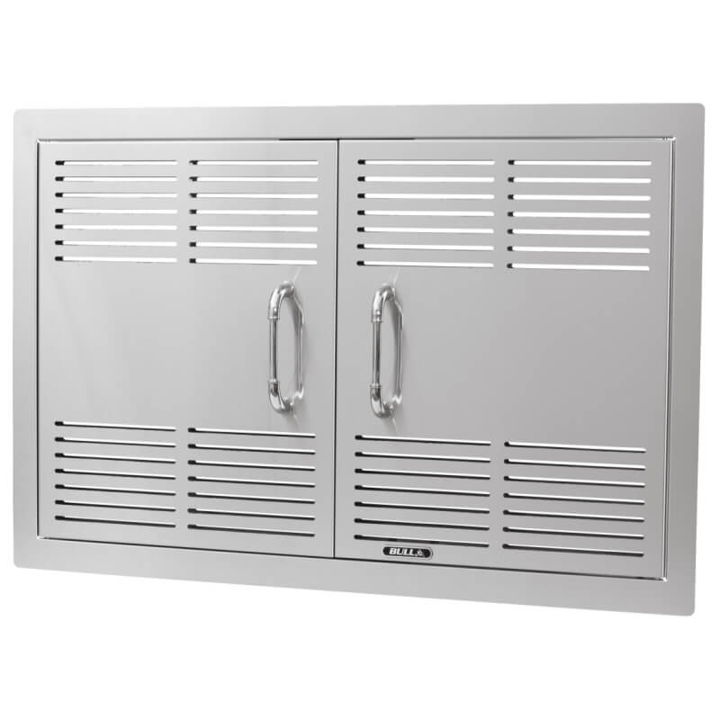 Bull 30 Inch Dual-Lined Vented Stainless Steel Double Access Doors With Reveal - 45580