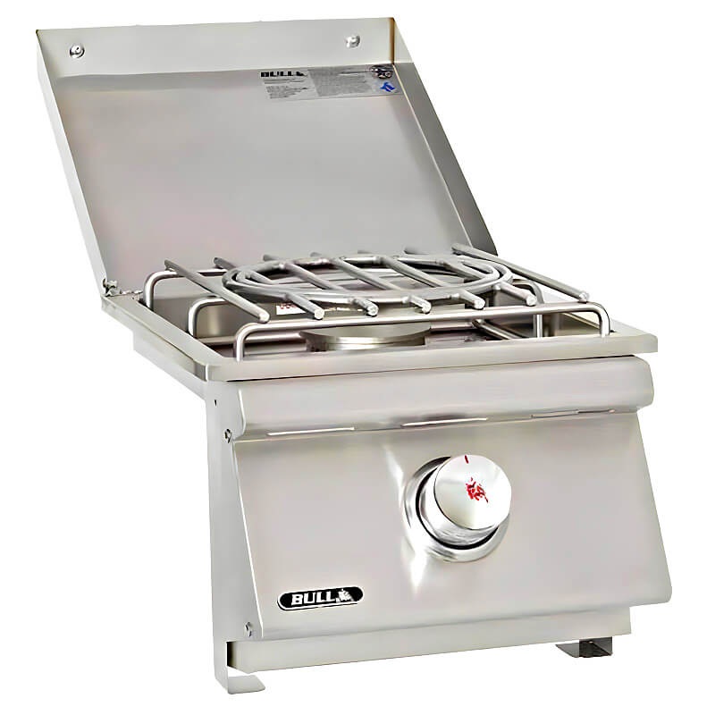 Bull Pro Slide-In Gas Single Side Burner With Stainless Steel Lid