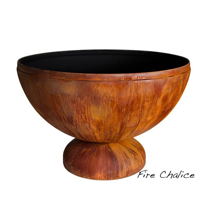 Ohio Flame Fire Chalice Artisan Steel Wood Burning Fire Pit