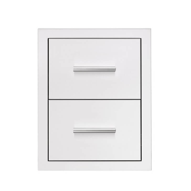 Summerset 17 Inch Stainless Steel Masonry Double Drawer - DR2-17M