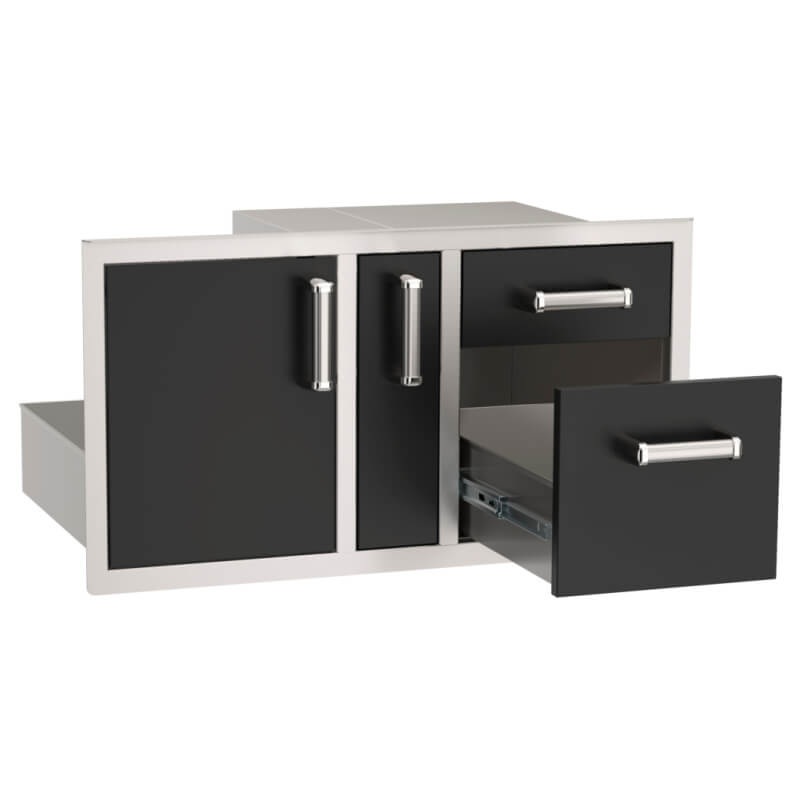 Fire Magic Echelon 36 Inch Access Door With Platter Storage & Double Drawer - 53816BSC