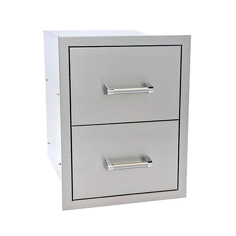 Kokomo Grills 22 Inch Stainless Steel Double Drawer - KO-DD12