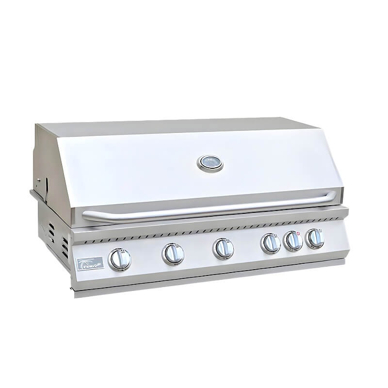 Kokomo Grills 40 Inch 5 Burner Built In Gas Grill with Infrared Backburner