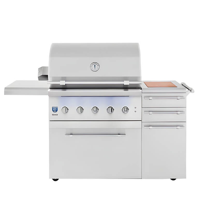 American Made Grills Encore 36 Inch Hybrid Freestanding Grill