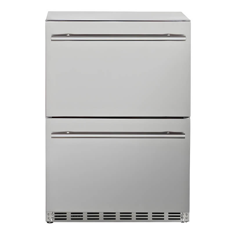 Summerset 24-Inch 5.1 Cu. Ft. Outdoor Rated Two Drawer Refrigerator - RFR-24DR2-A