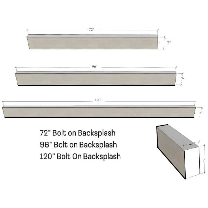EZ Finish Outdoor Systems Ready To Finish Bolt on Backsplash