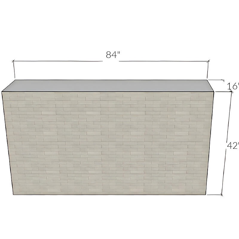 EZ Finish Systems 7 Ft Ready to Finish Bar Outdoor Kitchen Island