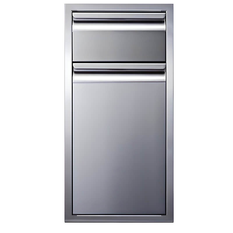 Memphis Grills 15-inch Stainless Steel Double Drawer with Trash Bin - VGC15BWB1