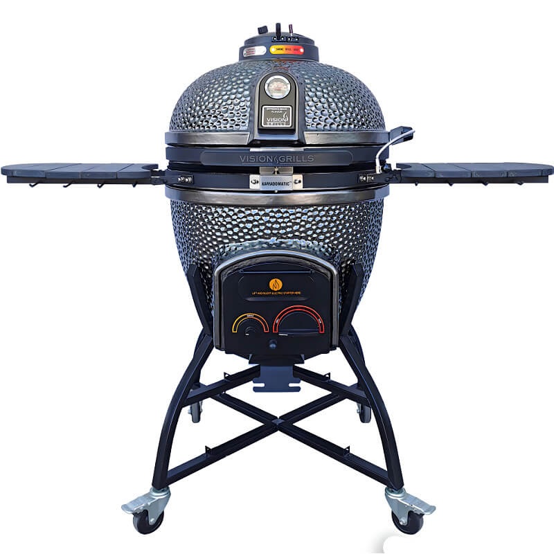 Vision Grills Elite Series XD402 Gray Deluxe Ceramic Kamado Grill