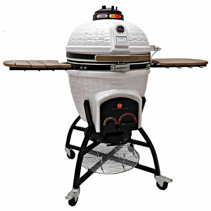Vision Grills Elite Series XR402 White Deluxe Ceramic Kamado Grill