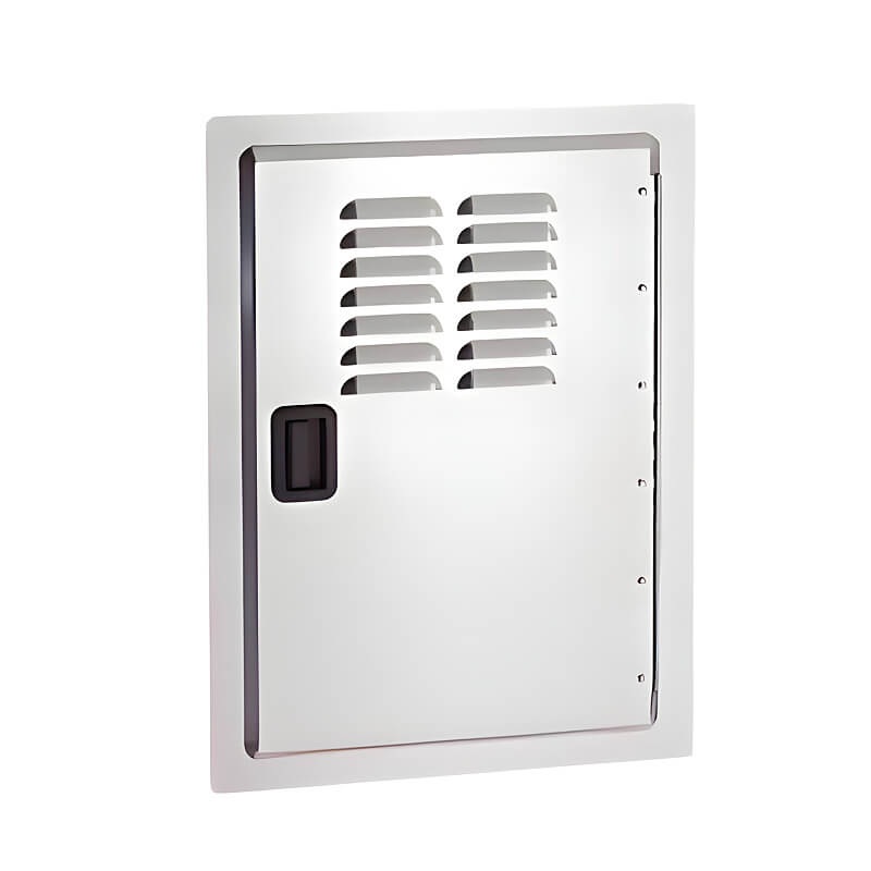 American Outdoor Grill 14-Inch Single Access Door With Louvers and Slam Latch