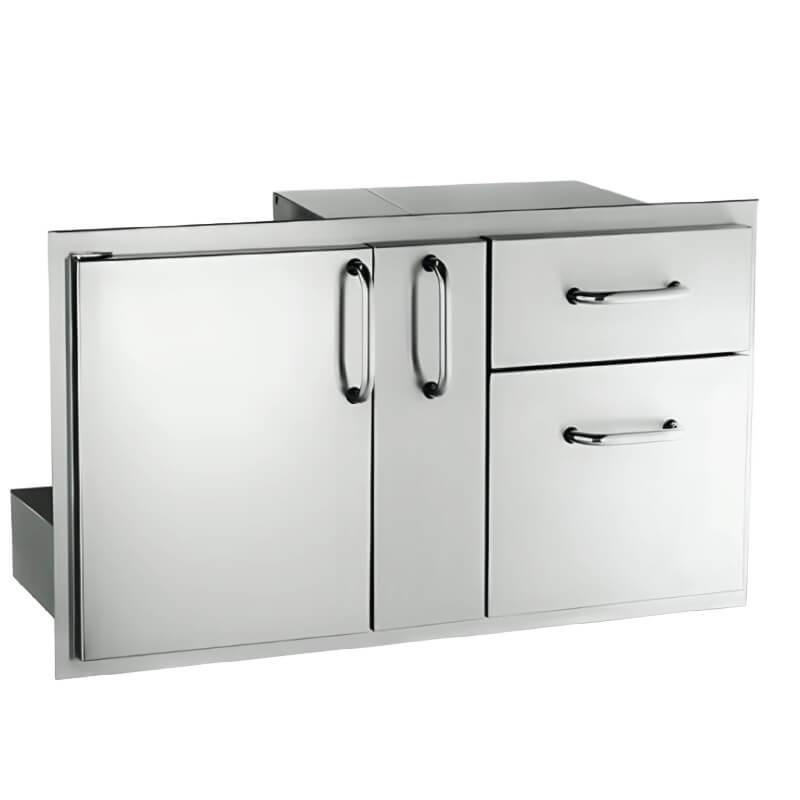 American Outdoor Grill 36-Inch Access Door With Platter Storage & Double Drawer - 18-36-SSDD