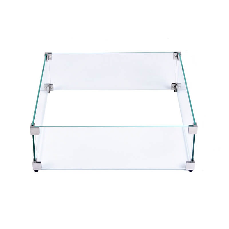 Elementi Plus 24-Inch Square Tempered Glass Wind Screen - ONC05-020