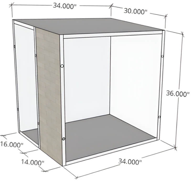 EZ Finish Systems Ready To Finish Bar Island Corner Outdoor Kitchen Cabinet