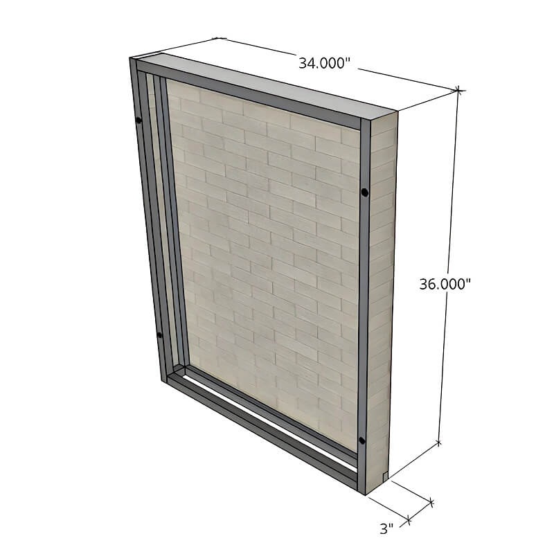 EZ Finish Systems Ready To Finish End Panel Outdoor Kitchen Cabinet - EZEP3SC