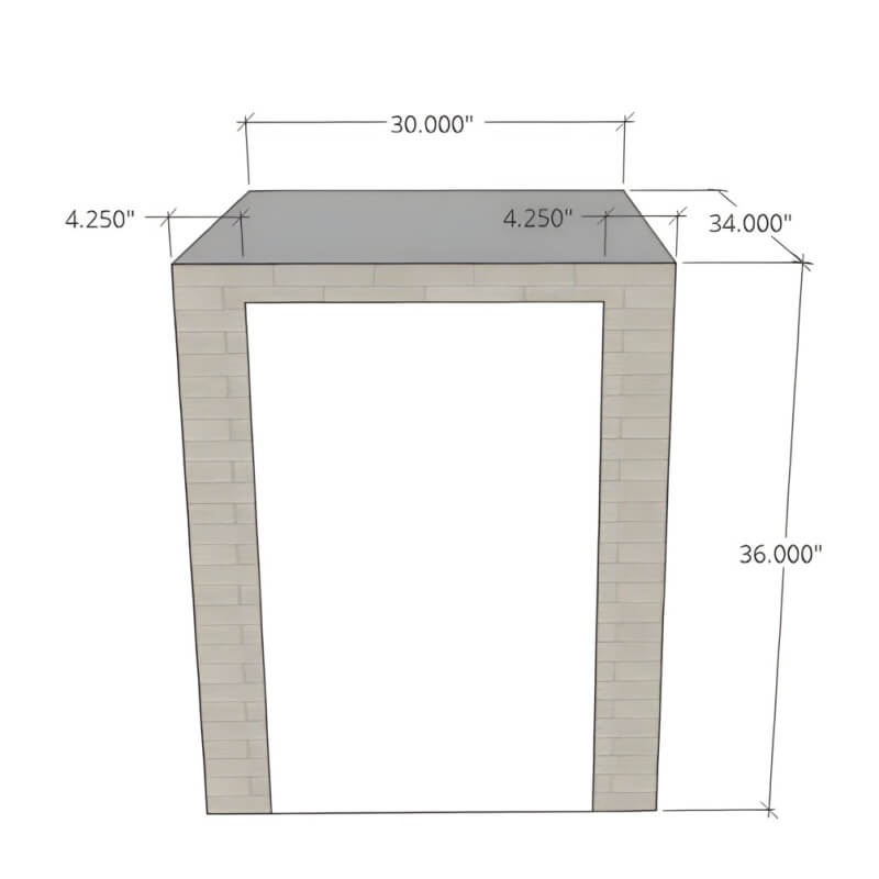 EZ Finish Systems Ready To Finish Outdoor 30-Inch Refrigerator Cabinet