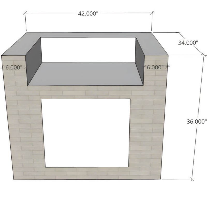 EZ Finish Systems Ready To Finish Outdoor Kitchen 42-Inch Beverage Station Cabinet With Storage