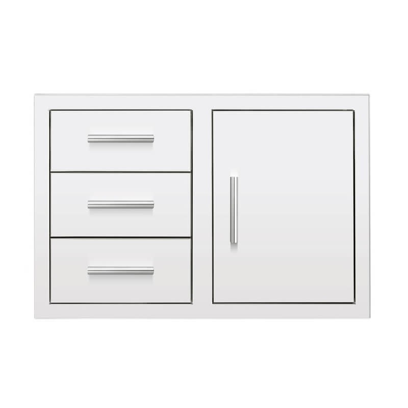 Summerset 33 Inch Flush Mount Triple Drawer and Access Door Combo - DC3-33
