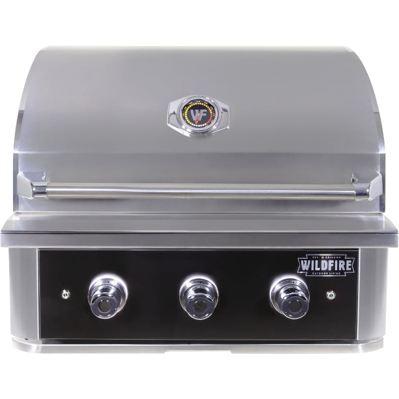 Wildfire Ranch Pro 30 Inch Black 304 Stainless Steel Built In Gas Grill