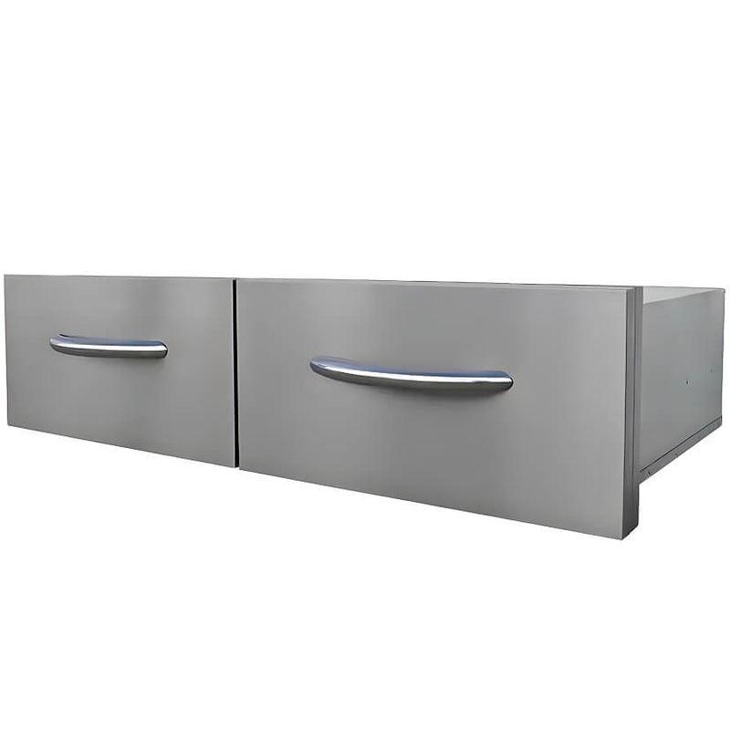 Cal Flame 39-Inch Horizontal Double Access Drawers - BBQ08867