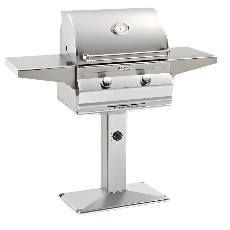 Fire Magic Choice C430S 24-Inch Gas Grill On Patio Post