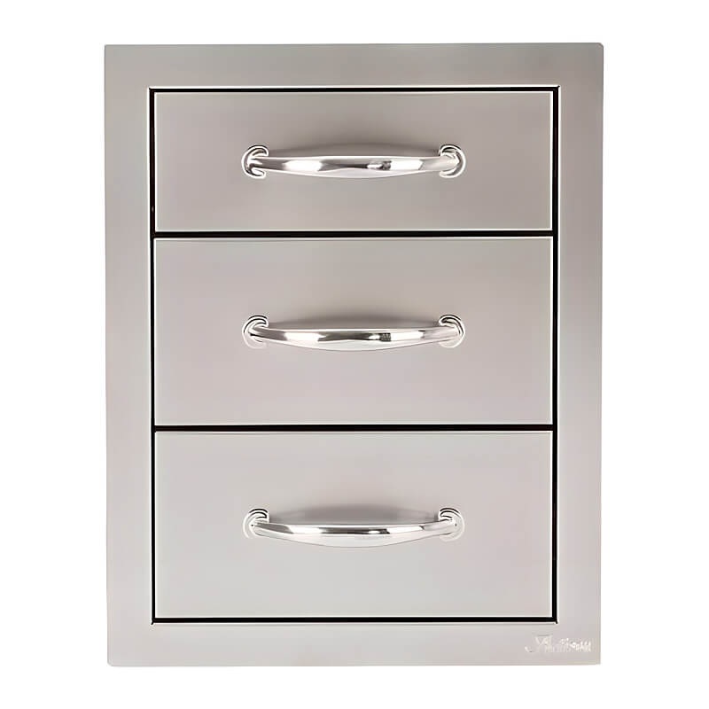 Artisan 17-Inch Stainless Steel Triple Drawer - ARTP-3DR-17SC