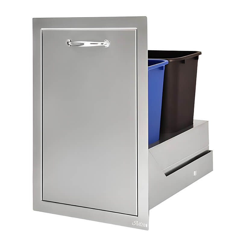 Artisan 20-Inch Roll-Out Double Trash Center - ARTP-TC2-20SC