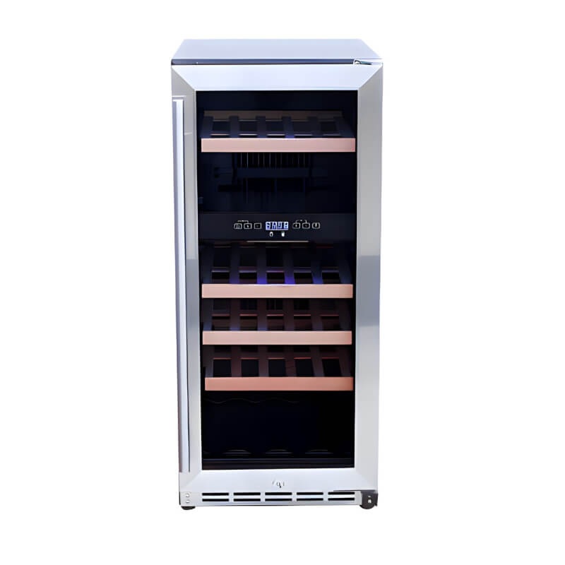 TrueFlame 15 Inch 3.2 Cu. Ft. Outdoor Dual Zone Wine Cooler