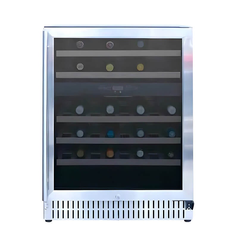 TrueFlame 24 Inch 5.3 Cu. Ft. Outdoor Dual Zone Wine Cooler