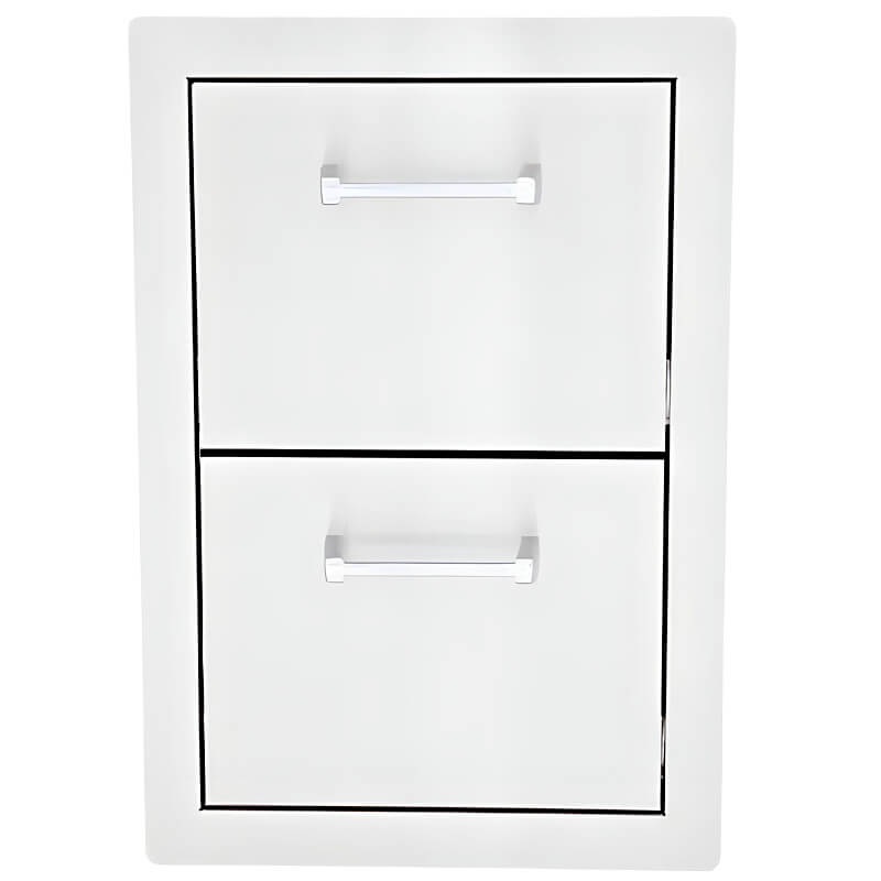 Lion 15-Inch Stainless Steel Double Access Drawer - L2374